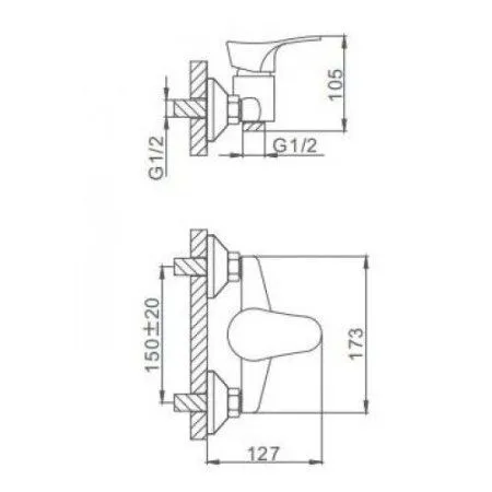 Смеситель для душа Frap F2014-B