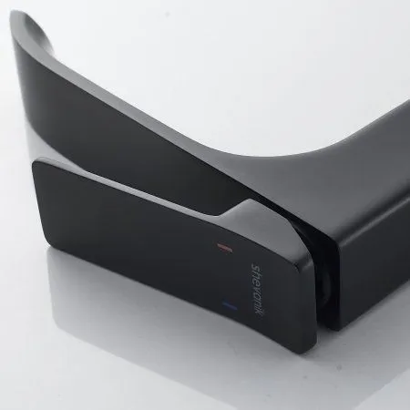 Смеситель для раковины однорычажный с гайкой Shevanik S4011H, Черный