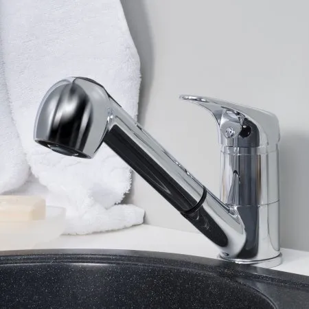 Смеситель для кухонной мойки WasserKRAFT 6365 с выдвижной лейкой, хром