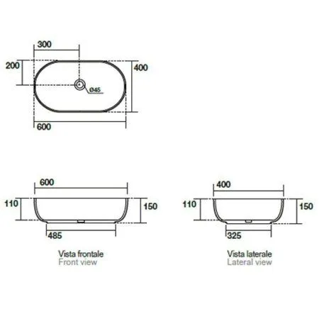 Раковина Kerasan Nolita 534330*0 60х40 белый матовый