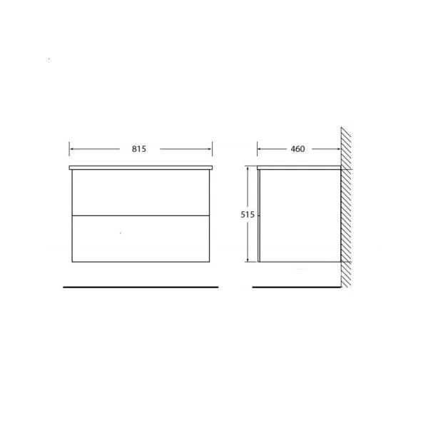 Мебель для ванной BelBagno Etna ETNA-800-2C-SO-RW-P 80 Rovere Moro