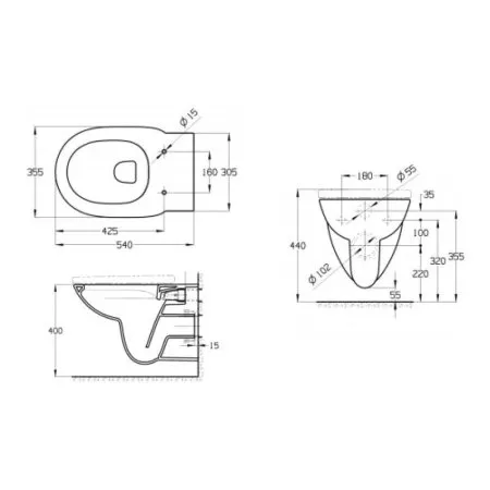 Унитаз подвесной Roca Debba Rimless 346998000