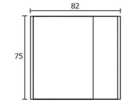 Шкаф-зеркало Berloni Bagno SN07 SX/100 82 белый глянцевый