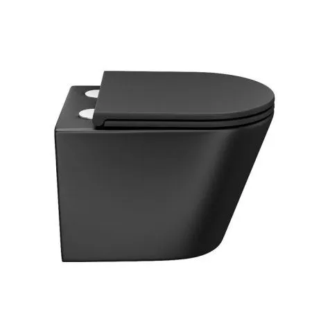 Унитаз подвесной IDDIS Calipso, черный матовый (CALR3BMi25)