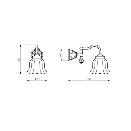 Светильник настенный Migliore Olivia 17504 керамика белая, хром