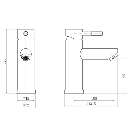 Смеситель для раковин FASHUN (A58101A-7)
