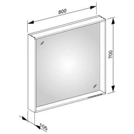 Зеркало Keuco Plan 33097292500 80 инокс матовый - купить в Москве по низкой цене в интернет-магазине с доставкой по всей России | HITsant Зеркало Keuco Plan 33097292500 80 инокс матовый