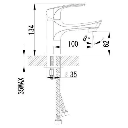 Смеситель для раковины Lemark Plus Shape (LM1706C)