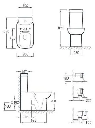 Унитаз-компакт Jacob Delafon Replay Vario 4974K-00