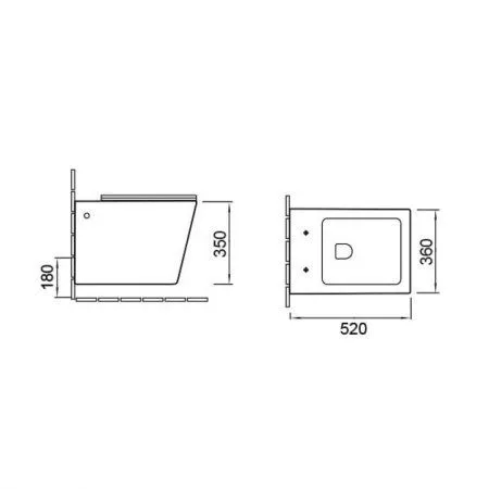 Унитаз подвесной Vincea Q-Line VT1-12MB матовый черный
