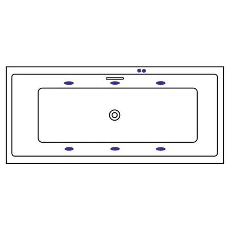 Акриловая ванна Excellent Heaven WAEX.HEV18S.SOFT.CR 180x80  с гидромассажем, белый/хром