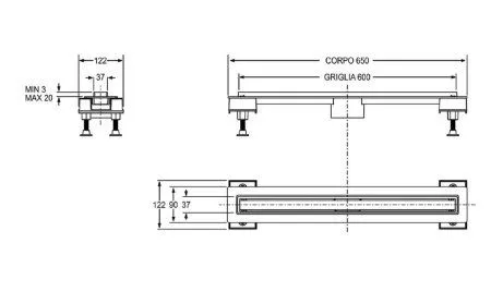 Душевой лоток BONOMINI (6825WL60SWZ)