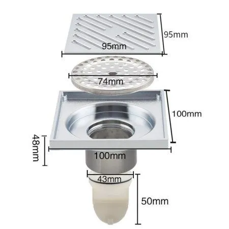 Душевой трап Gappo G81050 с решеткой