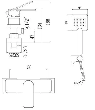 Смеситель для душа Savol (S-600705) - купить в Москве по низкой цене в интернет-магазине с доставкой по всей России | HITsant Смеситель для душа Savol (S-600705)