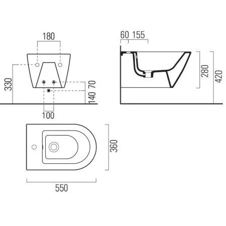 Биде подвесное GSI Kube X 9465111 - купить в Москве по низкой цене в интернет-магазине с доставкой по всей России | HITsant Биде подвесное GSI Kube X 9465111