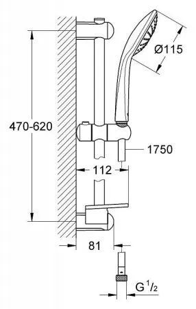 Душевой гарнитур Grohe Euphoria 110 Mono 27266001