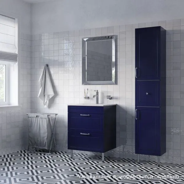 Тумба напольная, 60 см, синий, Oxford, IDDIS,OXF60N0i95 подходит умыв. 0136000i28