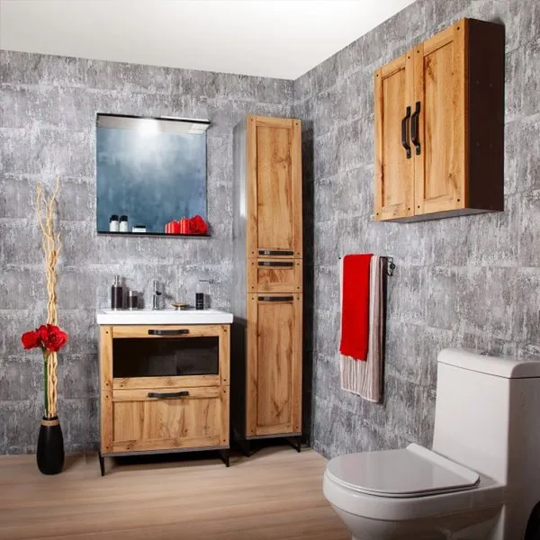 Зеркало Бриклаер ЛОФТ 60 см, метрополитен грей