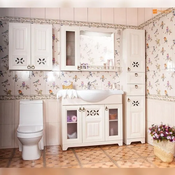 Тумба под раковину напольная Бриклаер КАНТРИ бежевый дуб прованс, 105 см