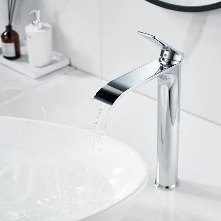 Смеситель для раковины высокий Shevanik S4111, хром - купить в Москве по низкой цене в интернет-магазине с доставкой по всей России | HITsant Смеситель для раковины высокий Shevanik S4111, хром