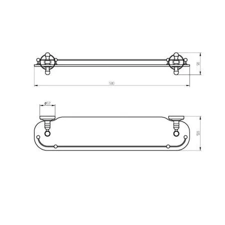 Полка Migliore Mirella 17177 бронза - купить в Москве по низкой цене в интернет-магазине с доставкой по всей России | HITsant Полка Migliore Mirella 17177 бронза