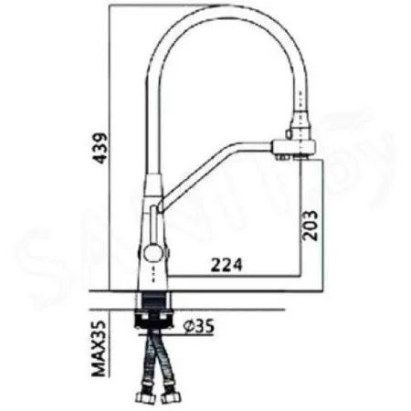 Смеситель Vivi Felice 1415 B BIANCO OPACO белый