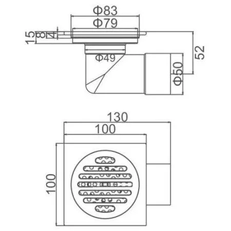 Душевой трап Gerhans K80510-10 хром
