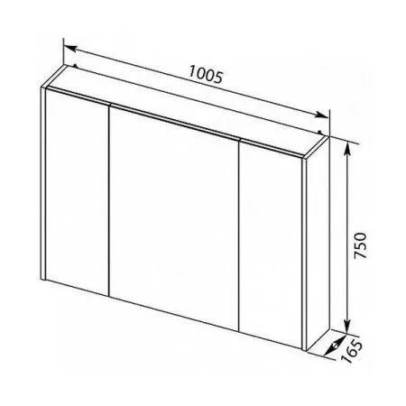 Шкаф-зеркало Aquanet Остин 00200911 105 кантербери