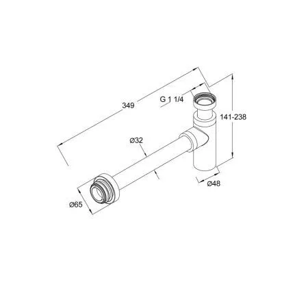 Сифон для раковины Gustavsberg GB4110993853 черный матовый