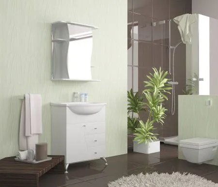 Зеркало-шкаф навесной без подсветки MIXLINE Венеция-60 белый (77001136)