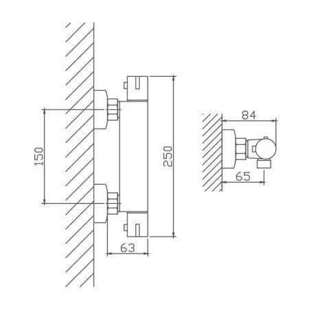 Смеситель для душа термостатический Haiba (HB20809)