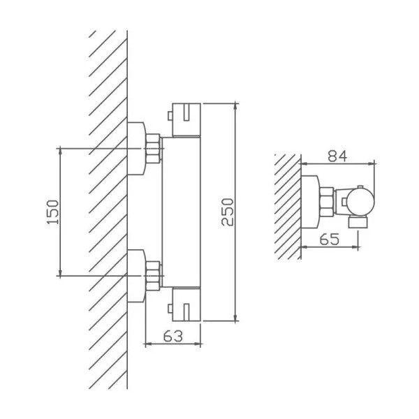 Смеситель для душа термостатический Haiba (HB20809)