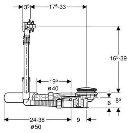 Слив-перелив Geberit 150.900.00.1
