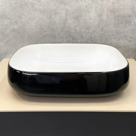 Раковина Comforty 78102BW черно/белая