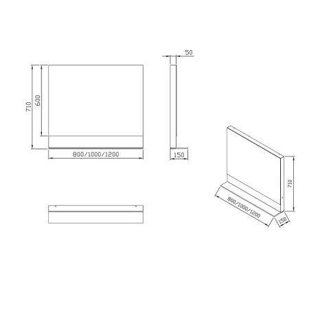 Зеркало Ravak Formy X000001046 80 дуб