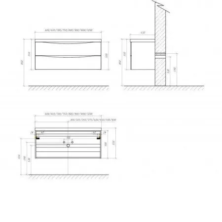 Мебель для ванной BelBagno Marino MARINO-700-2C-SO-RG-P 70 rovere grigio