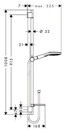 Душевой гарнитур Hansgrohe Raindance Select 26621000