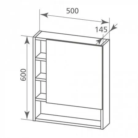 Зеркало-шкаф Milardo Niagara 50 (NIA5000M99)