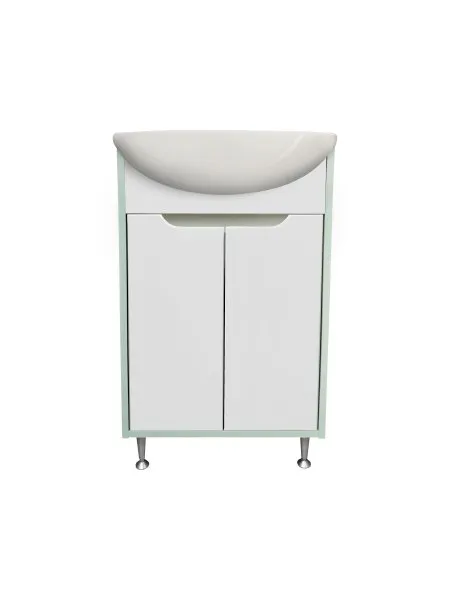 Тумба Runo Эконова 50 бирюзово-белая под умывальник Уют 50 (00-00004656)