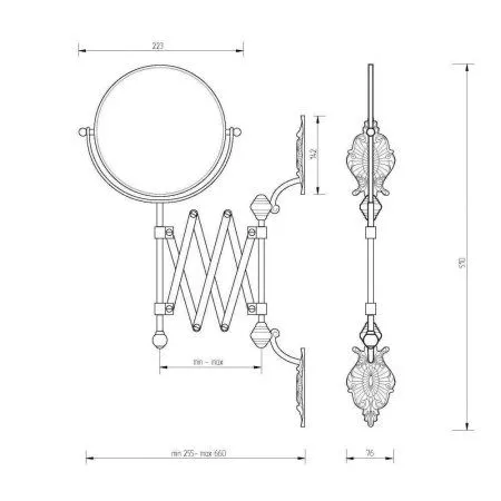 Косметическое зеркало Migliore Elisabetta 17031 хром