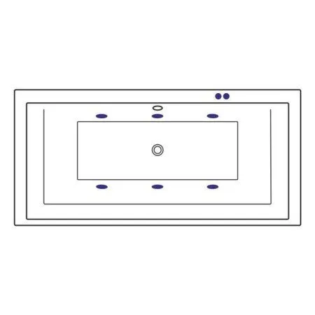 Акриловая ванна Excellent Crown WAEX.CRG19.SOFT.GL 190x90  с гидромассажем, белый/золото
