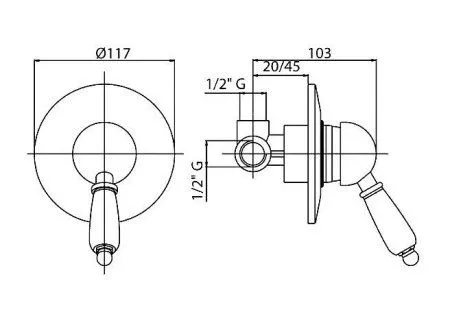 Смеситель Cezares Elite ELITE-DIM-02-M для душа - купить в Москве по низкой цене в интернет-магазине с доставкой по всей России | HITsant Смеситель Cezares Elite ELITE-DIM-02-M для душа