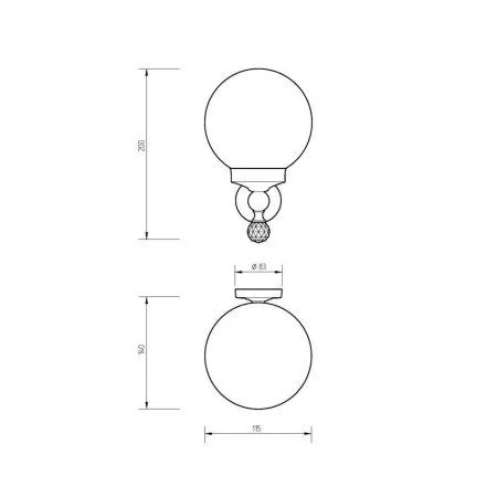 Светильник Migliore Amerida 16571 бронза/swarovski