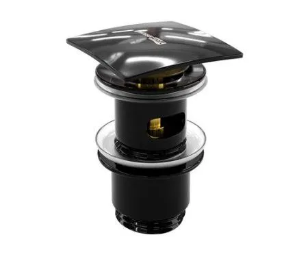 Донный клапан WasserKRAFT Glan 6600 A166 Push-up, черный