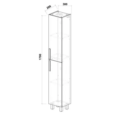 Шкаф-пенал Grossman Нео 303042 30 белый