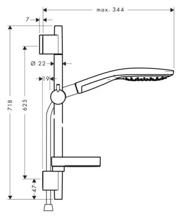 Душевой гарнитур Hansgrohe Raindance Select 27802000