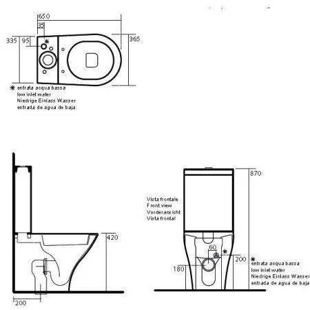 Унитаз-моноблок Kerasan Aquatech 371701 белый