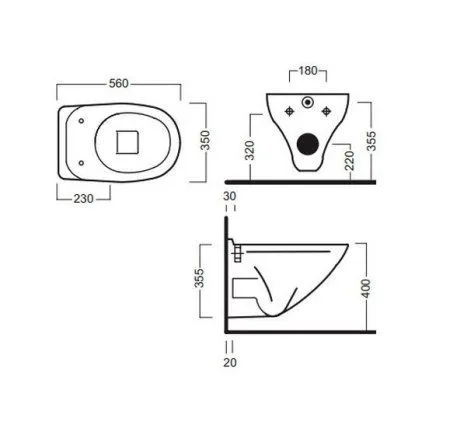 Унитаз подвесной Hatria Cannes 2012 Y0RH
