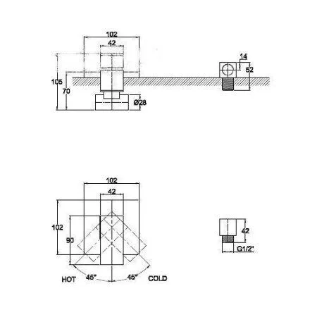 Гигиенический душ скрытого монтажа Kaiser Sonat 34177BL
