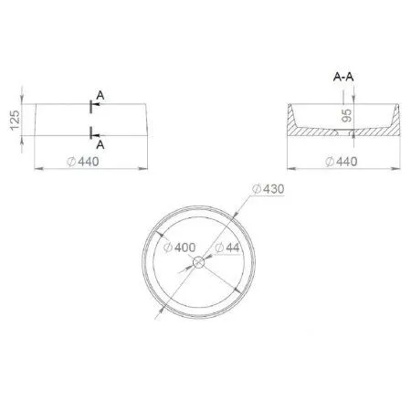 Раковина Salini Gloria 301 1102201M 44 белый матовый